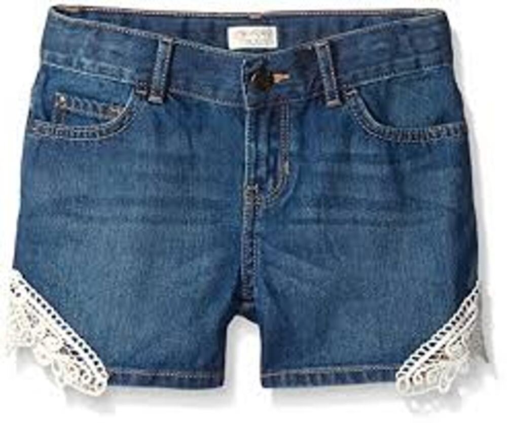 The Children's Place Embroidered Blue Denim Jean Shorts Kid's Youth Size 8